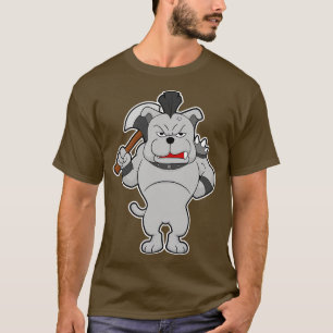 Camiseta Perro como guerrero con hacha