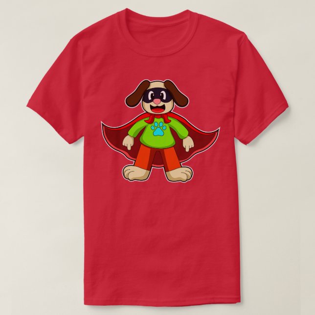 Camiseta Perro como héroe con máscara (Diseño del anverso)