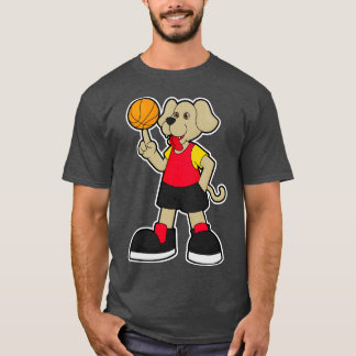 Camiseta Perro como jugador de baloncesto con Baloncesto 3