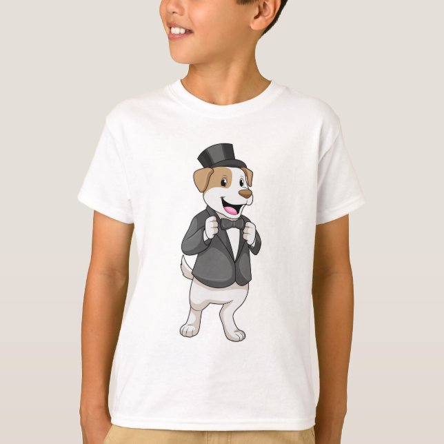 Camiseta Perro como Novio con Cinta (Anverso)