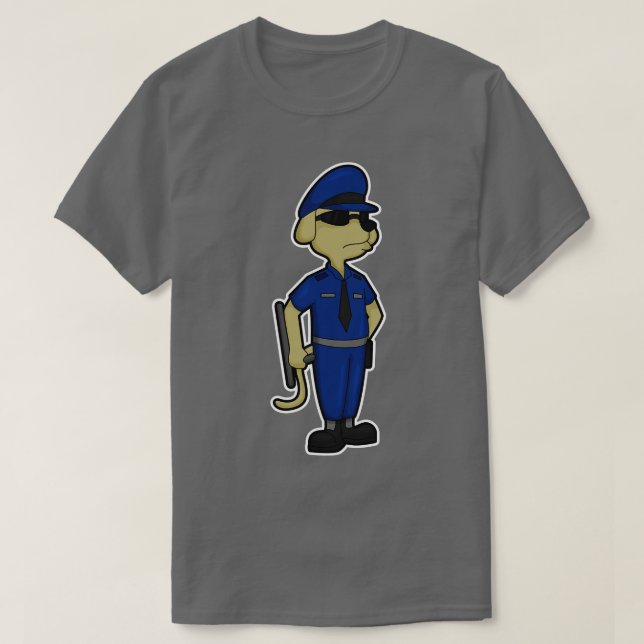 Camiseta Perro como oficial de policía con gafas de sol de  (Diseño del anverso)