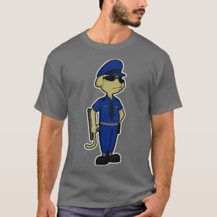 Camiseta Perro como oficial de policía con gafas de sol de 