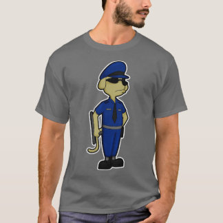 Camiseta Perro como oficial de policía con gafas de sol de 