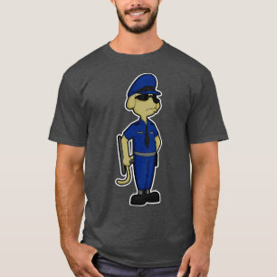 Camiseta Perro como oficial de policía con gafas de sol de 