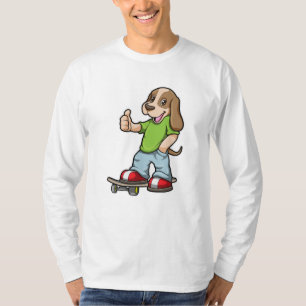 Camiseta Perro como patinador con patineta