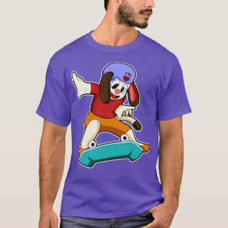 Camiseta Perro como patinador con patineta 1