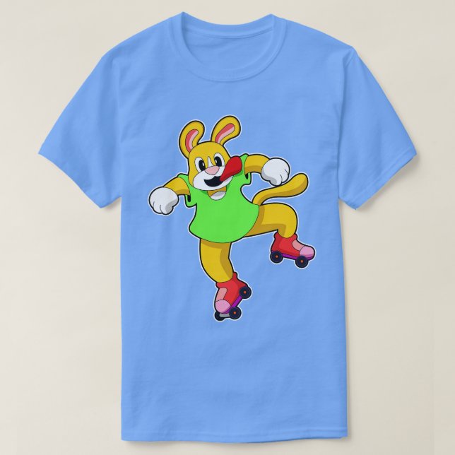 Camiseta Perro como patinador en línea con patines en línea (Diseño del anverso)