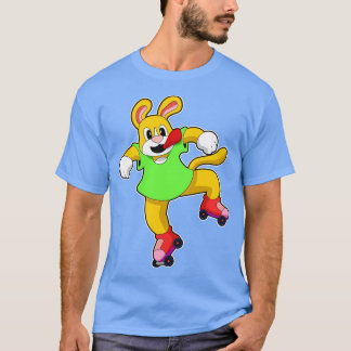 Camiseta Perro como patinador en línea con patines en línea