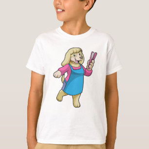Camiseta Perro como peluquero con comb