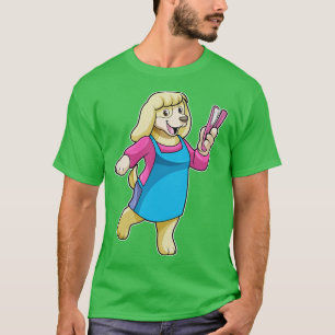Camiseta Perro como peluquero con comb