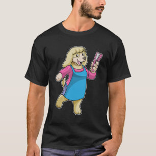 Camiseta Perro como peluquero con comb