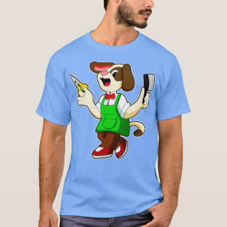 Camiseta Perro como peluquero con tijera Comb