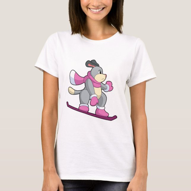 Camiseta Perro como snowboard con Sonowboard (Anverso)