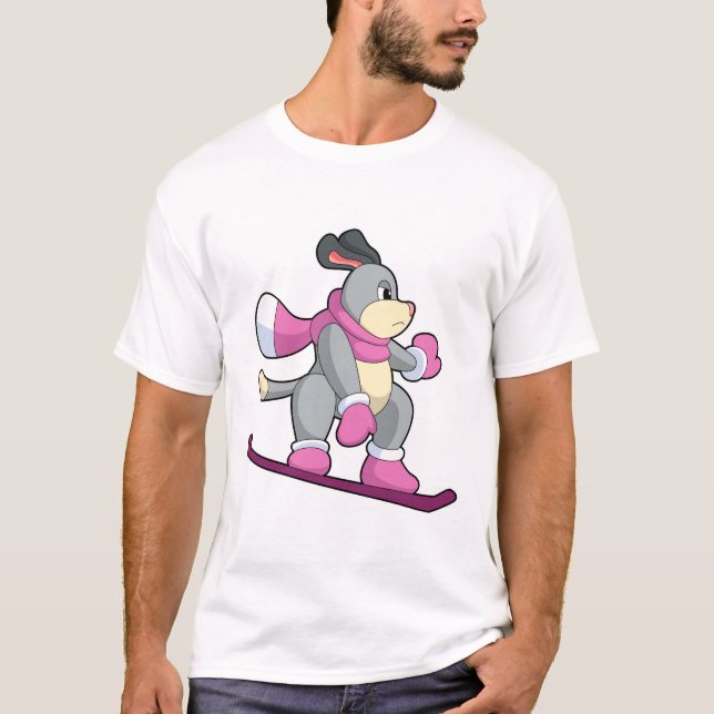 Camiseta Perro como snowboard con Sonowboard (Anverso)