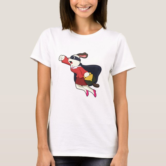 Camiseta Perro como superhéroe del secretario (Anverso)