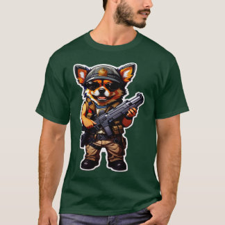 Camiseta perro con arma 3