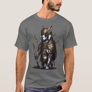 Camiseta Perro con armadura de guerrero antiguo
