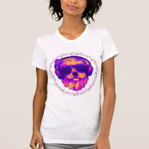 Camiseta perro con auriculares perro con gafas