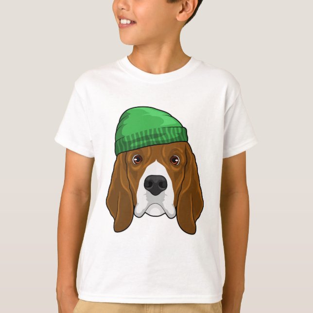 Camiseta Perro con Beanie (Anverso)