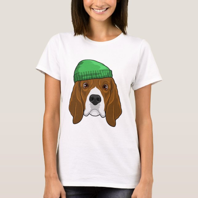 Camiseta Perro con Beanie (Anverso)