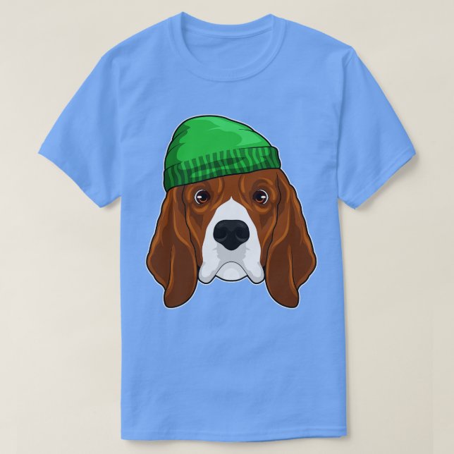 Camiseta Perro con Beanie (Diseño del anverso)