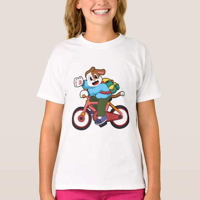 Camiseta Perro con bicicleta (Anverso)