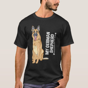 Camiseta Perro con Cabeza Inclinada Mamá Pastor Alemán 2