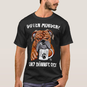 Camiseta Perro con café de mal humor dice no 1