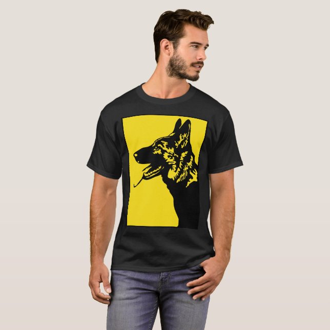 Camiseta perro con cuidado (Anverso completo)