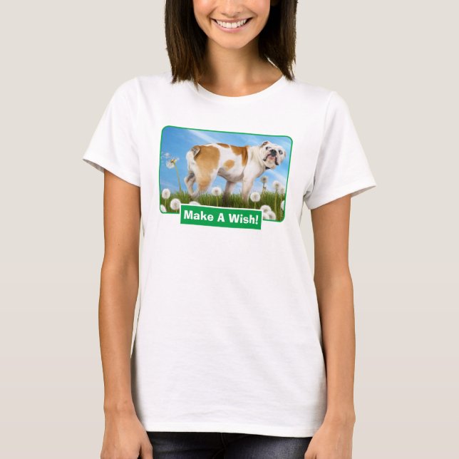 Camiseta Perro con Dandelion (Anverso)