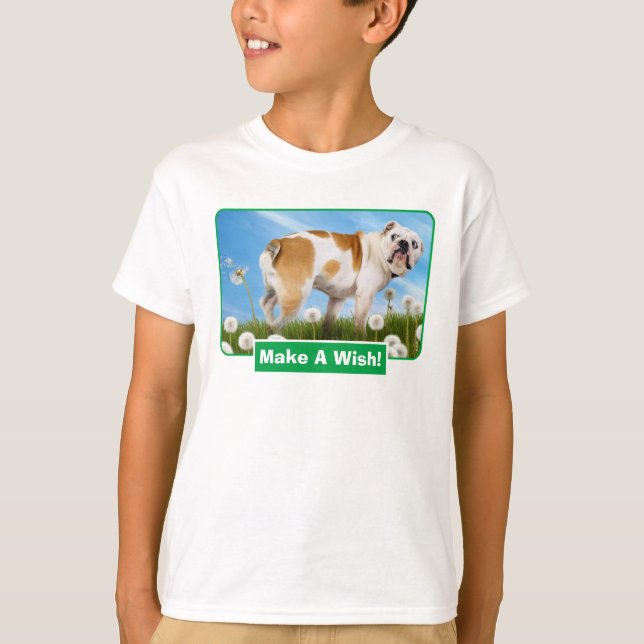 Camiseta Perro con Dandelion (Anverso)