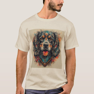 Camiseta Perro con diseño abstracto moderno