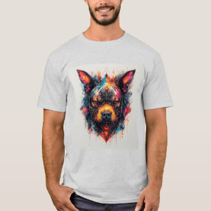Camiseta Perro con diseño abstracto moderno