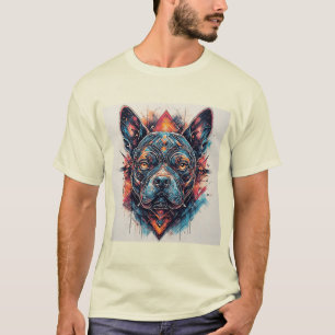 Camiseta Perro con diseño abstracto moderno
