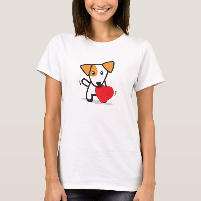 Camiseta Perro con el corazón (Anverso)