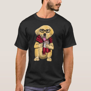 Camiseta Perro Con Gafas Y Espalda Roja Que Tiene Un Cof Ca