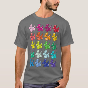Camiseta Perro con globo colorido 