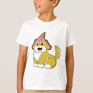 Camiseta Perro con helado Waffle