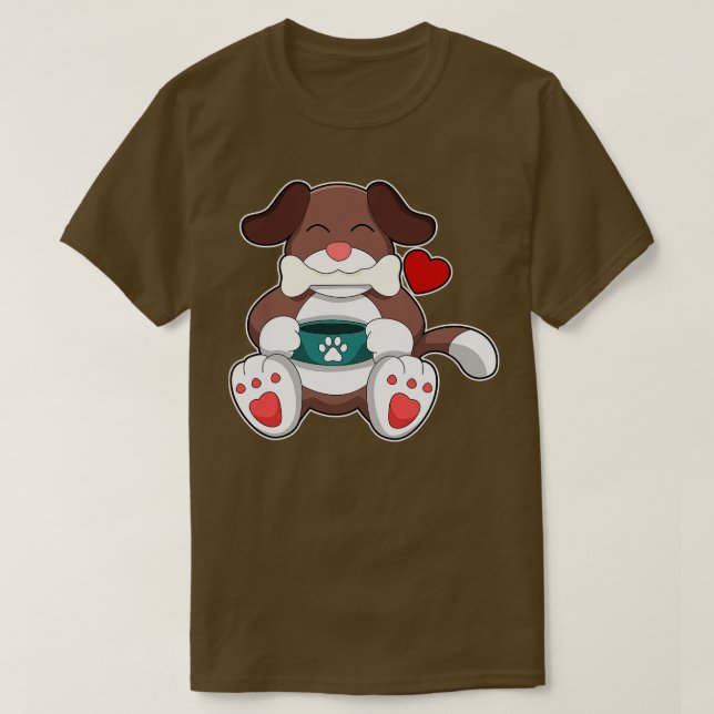 Camiseta Perro con Hueso 1 (Diseño del anverso)