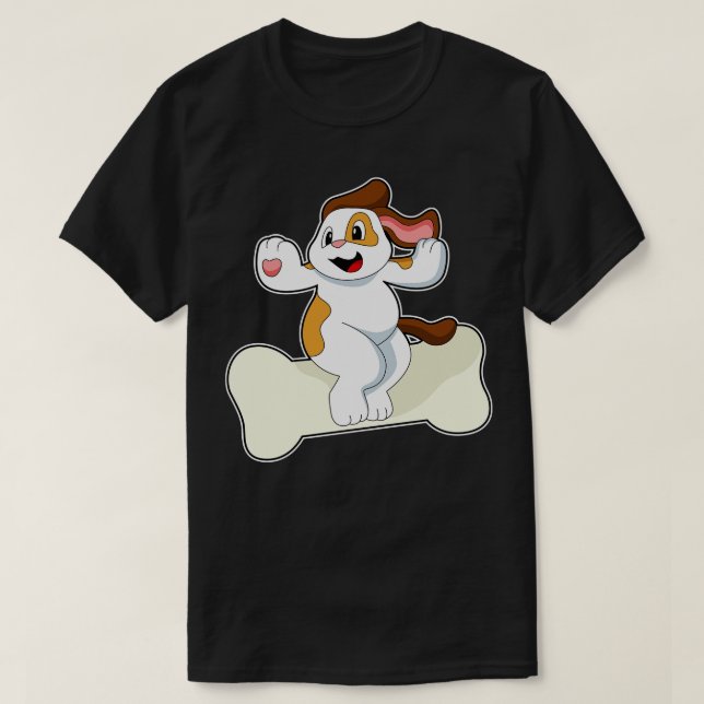 Camiseta Perro con Hueso 1 (Diseño del anverso)