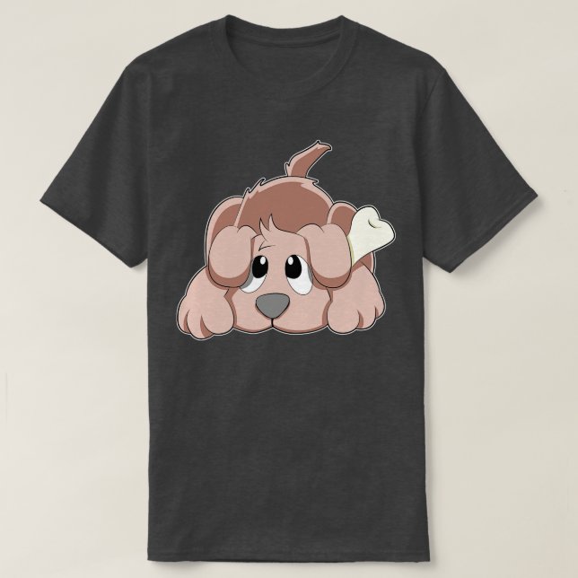 Camiseta Perro con huesos 3 (Diseño del anverso)