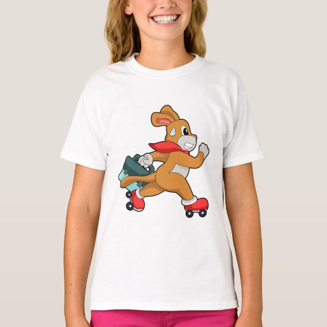 Camiseta Perro con patines de rodillos (Anverso)