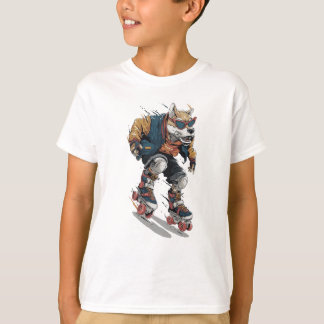 Camiseta Perro con patines en línea