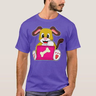 Camiseta Perro con portátil