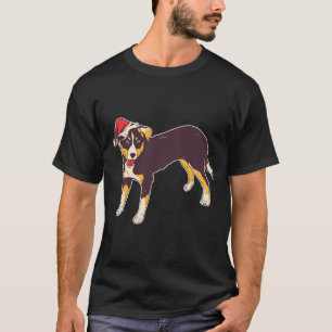 Camiseta Perro con Sombrero Santa - Navidades divertidos