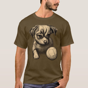 Camiseta Perro con su bola Cute Animal Lover diseño
