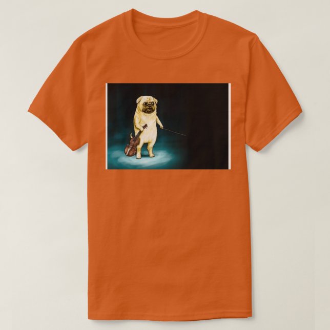 Camiseta Perro con su máscara de violín (Diseño del anverso)