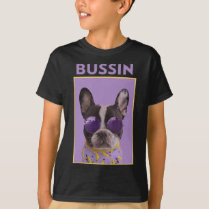 Camiseta Perro con Sungles Bulldog Bussin