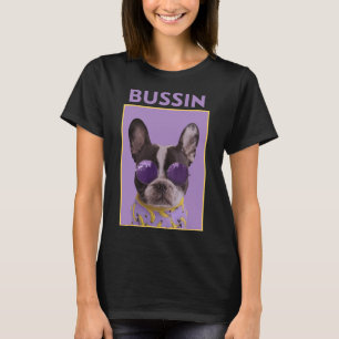 Camiseta Perro con Sungles Bulldog Bussin