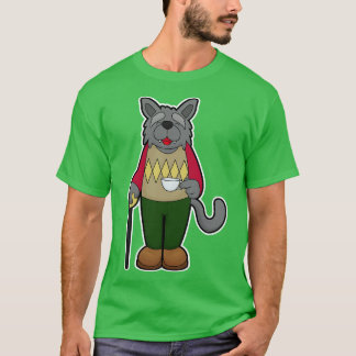 Camiseta Perro con taza de café